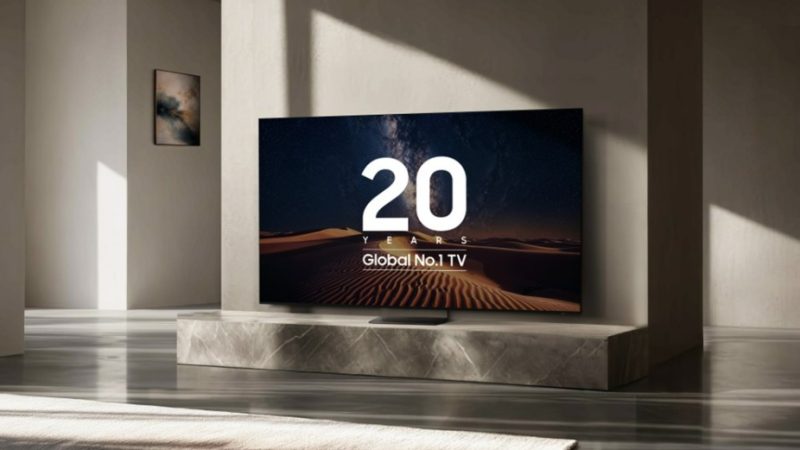 Samsung conserve sa position de leader mondial du marché des téléviseurs pour la 20ᵉ année consécutive