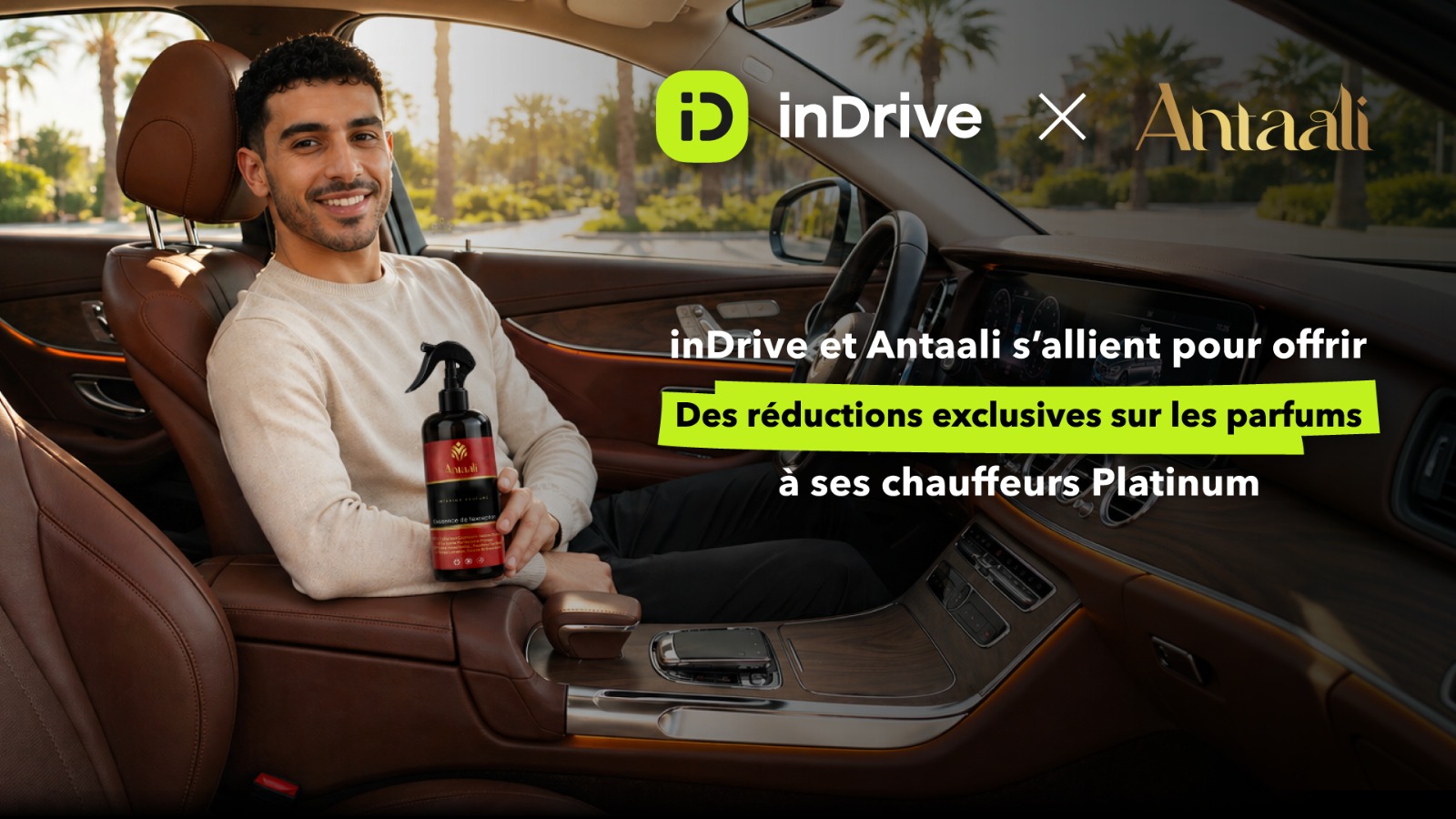 inDrive s’associe à Antaali pour offrir des réductions exclusives sur les parfums à ses chauffeurs Platinum