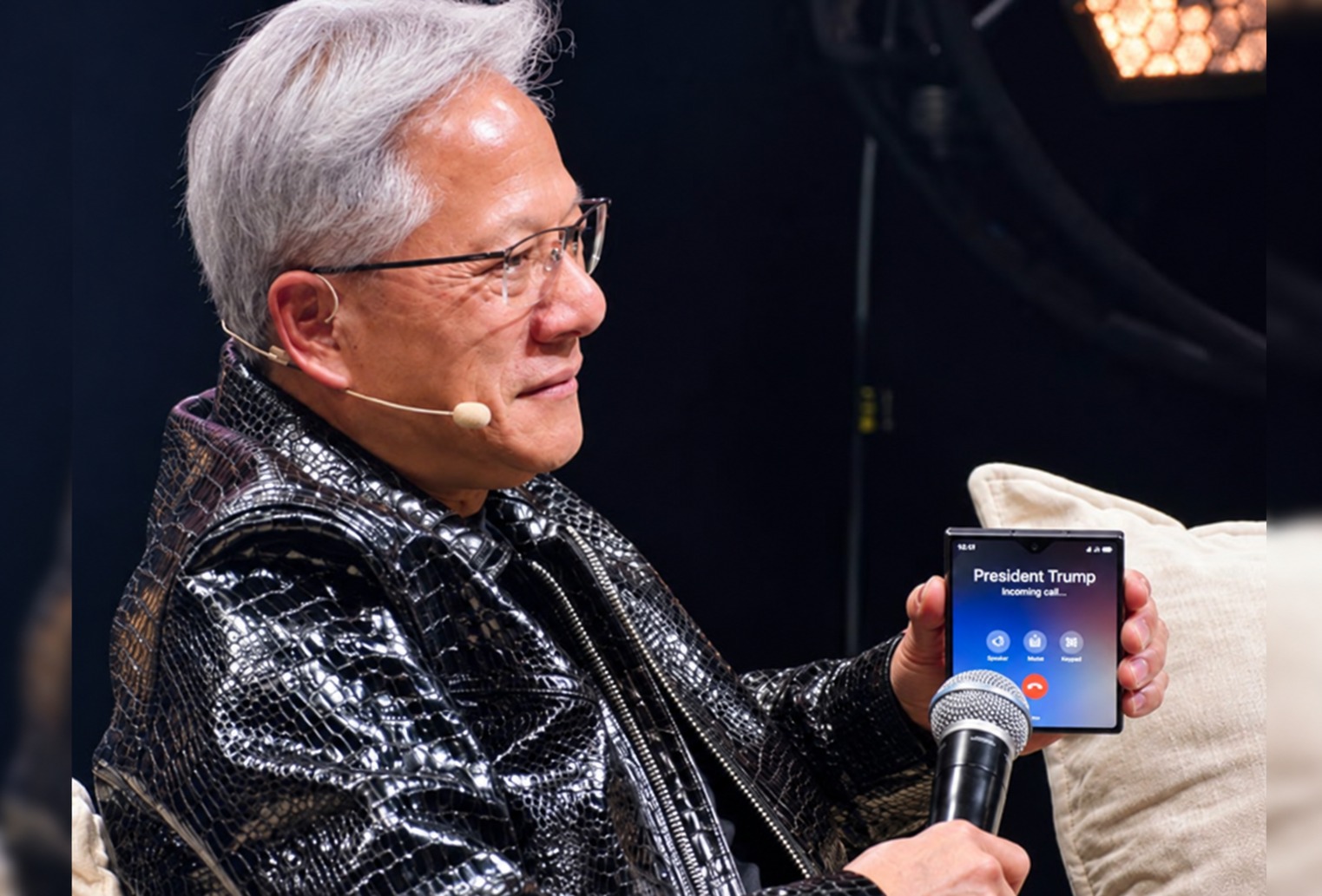 Le patron de NVIDIA aperçu avec le Galaxy Z Fold8 de Samsung