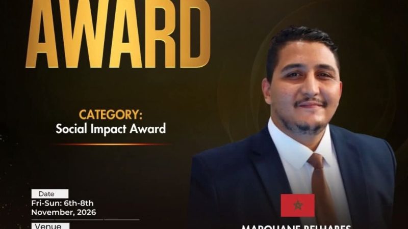 Une empreinte marocaine au Caire : Marouane Belhabes en lice pour le « Social Impact Award 2026 »